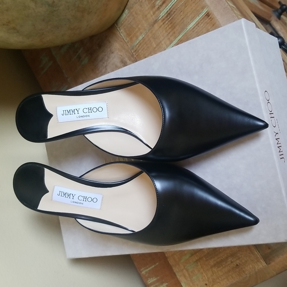 NWOT Jimmy Choo Black Rav 65 Mules - SZ 41 - Picture 15 of 16